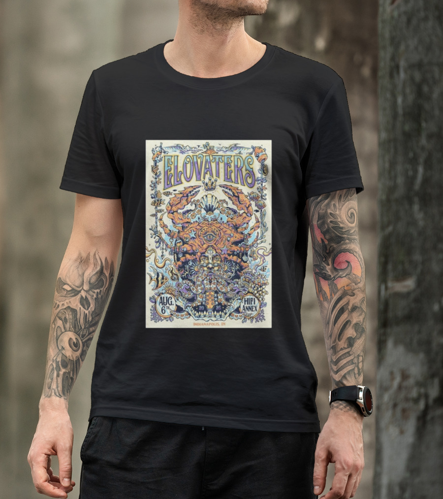 The Elovaters Aug 6 2026 Indianapolis IN Hifi Annex Tour T-Shirt