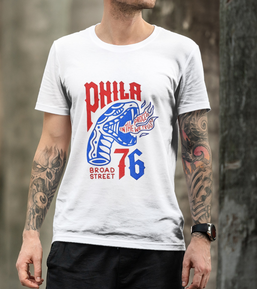 Phila 76 Broad Street In The Process We Trust Serpent T-Shirt