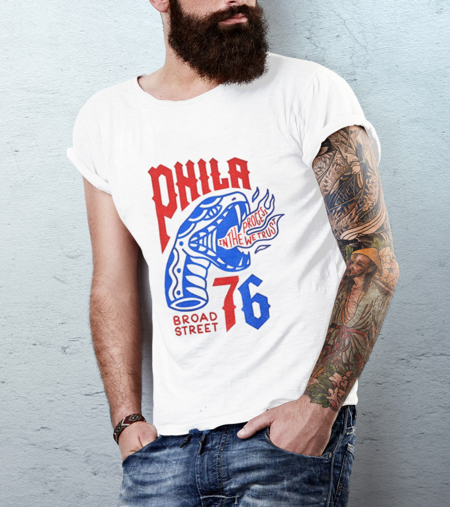 Phila 76 Broad Street In The Process We Trust Serpent T-Shirt
