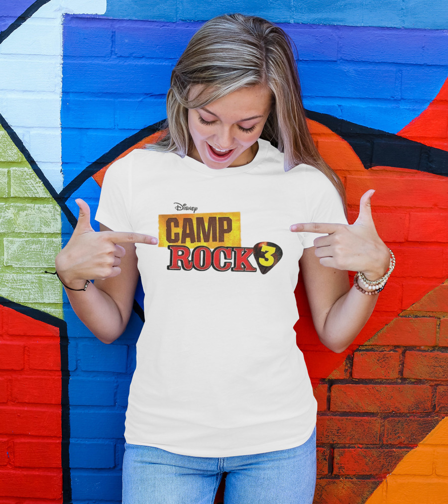 Disney Camp Rock 3 Logo And Guitar Pick T-Shirt