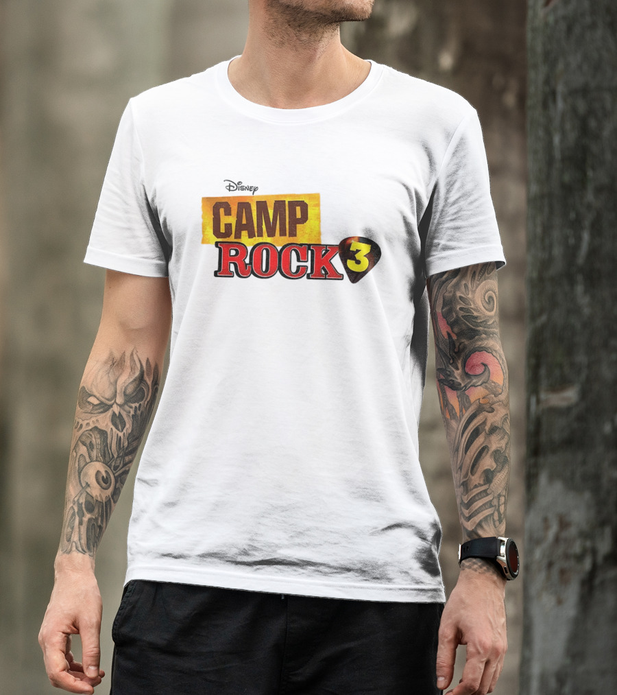 Disney Camp Rock 3 Logo And Guitar Pick T-Shirt