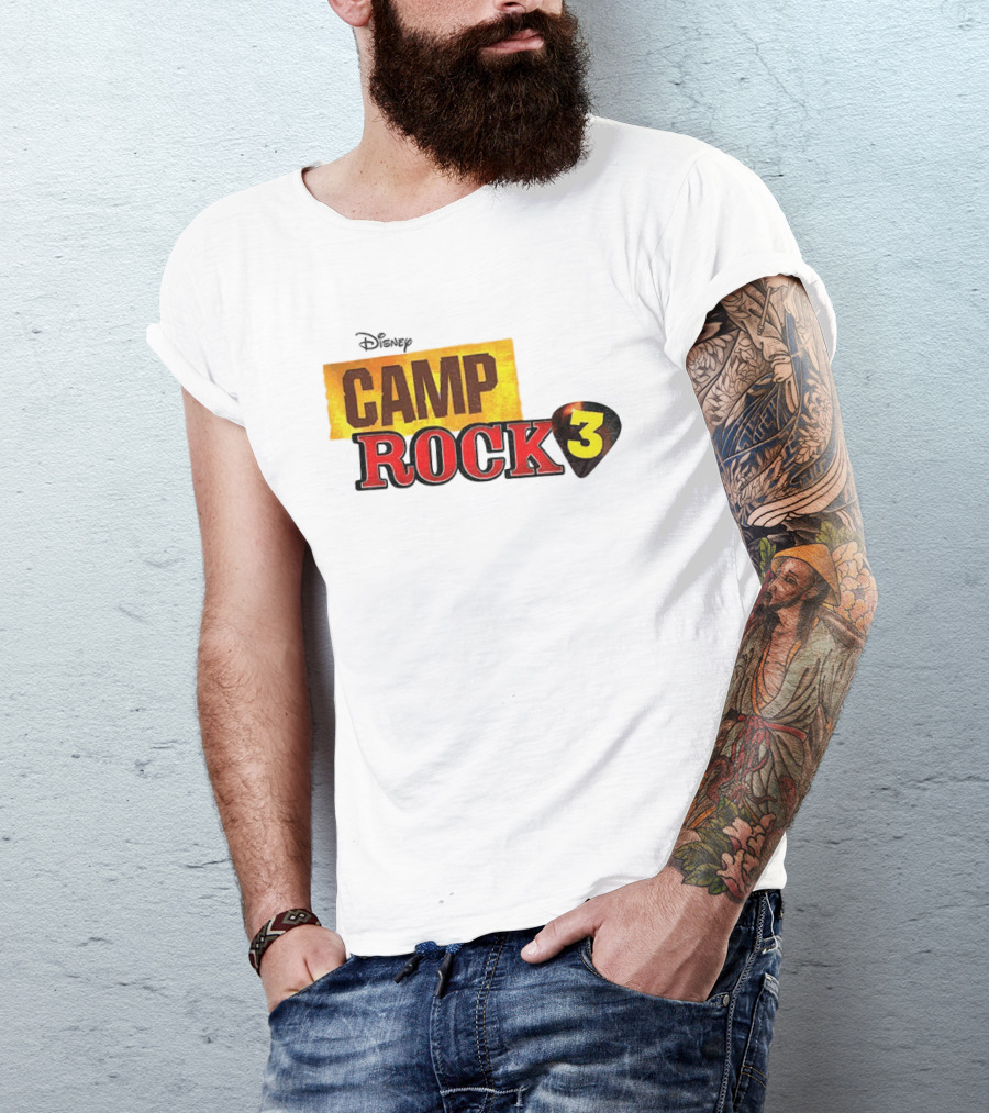 Disney Camp Rock 3 Logo And Guitar Pick T-Shirt