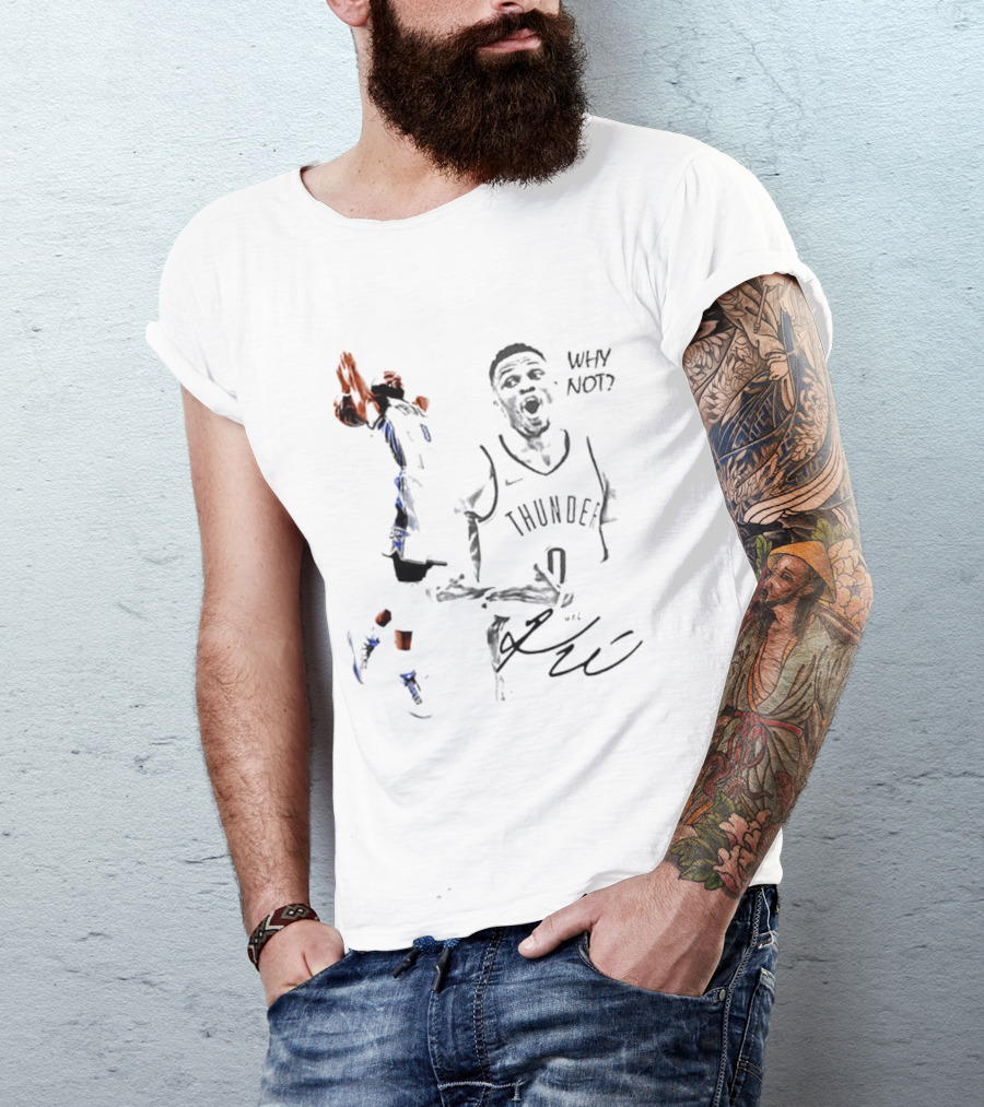 Russell Westbrook Oklahoma City Thunder 0 Why Not NBA Basketball Legends T-Shirt