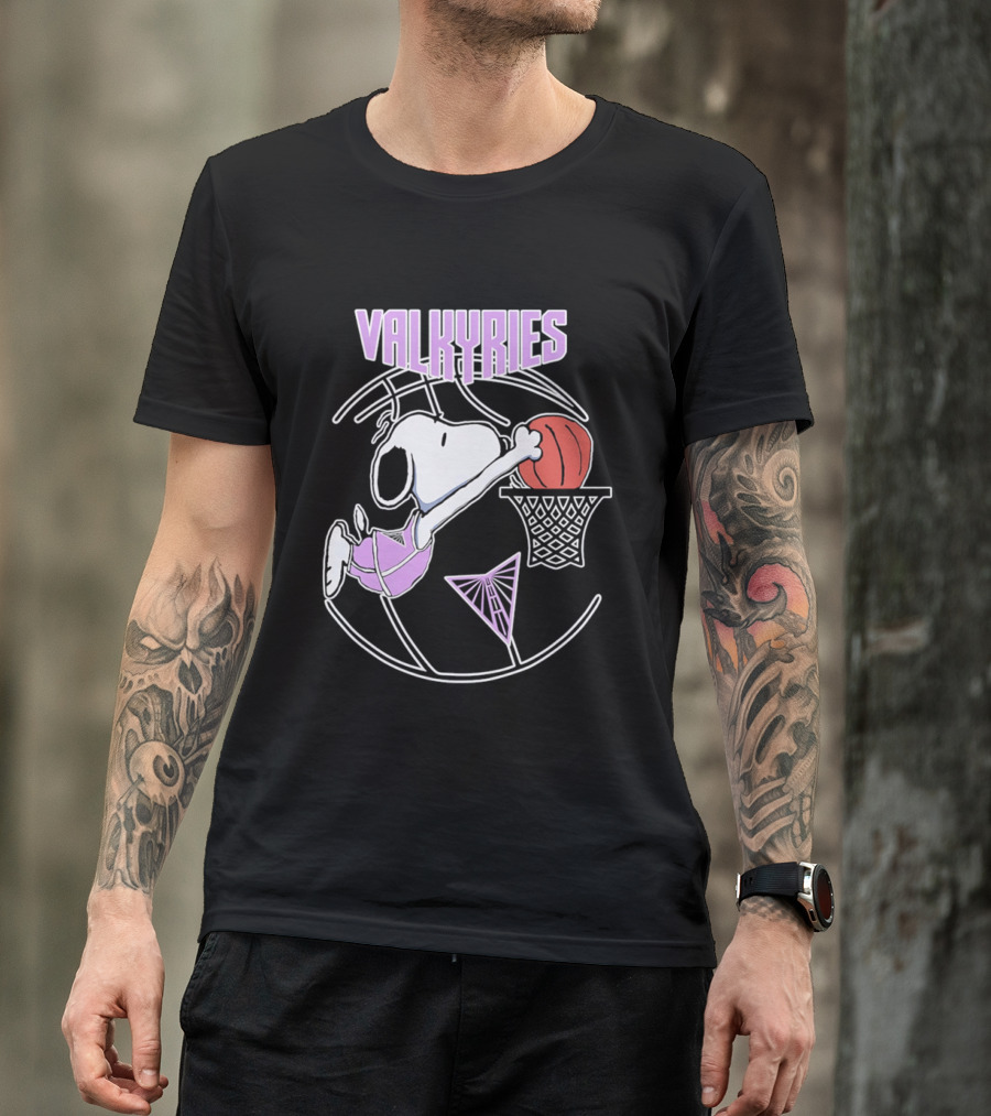 Valkyries Snoopy Basketball Slam Dunk T-Shirt