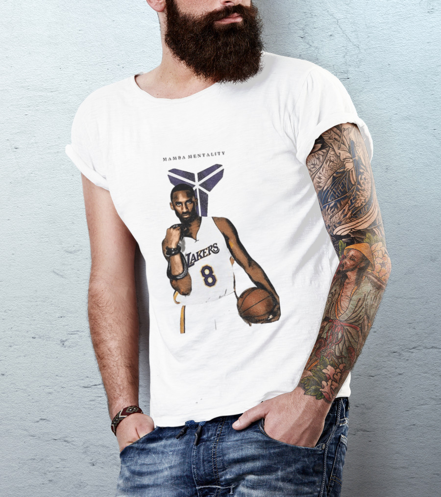 Kobe Bryant Mamba Mentality Los Angeles Lakers 8 Basketball Player T-Shirt