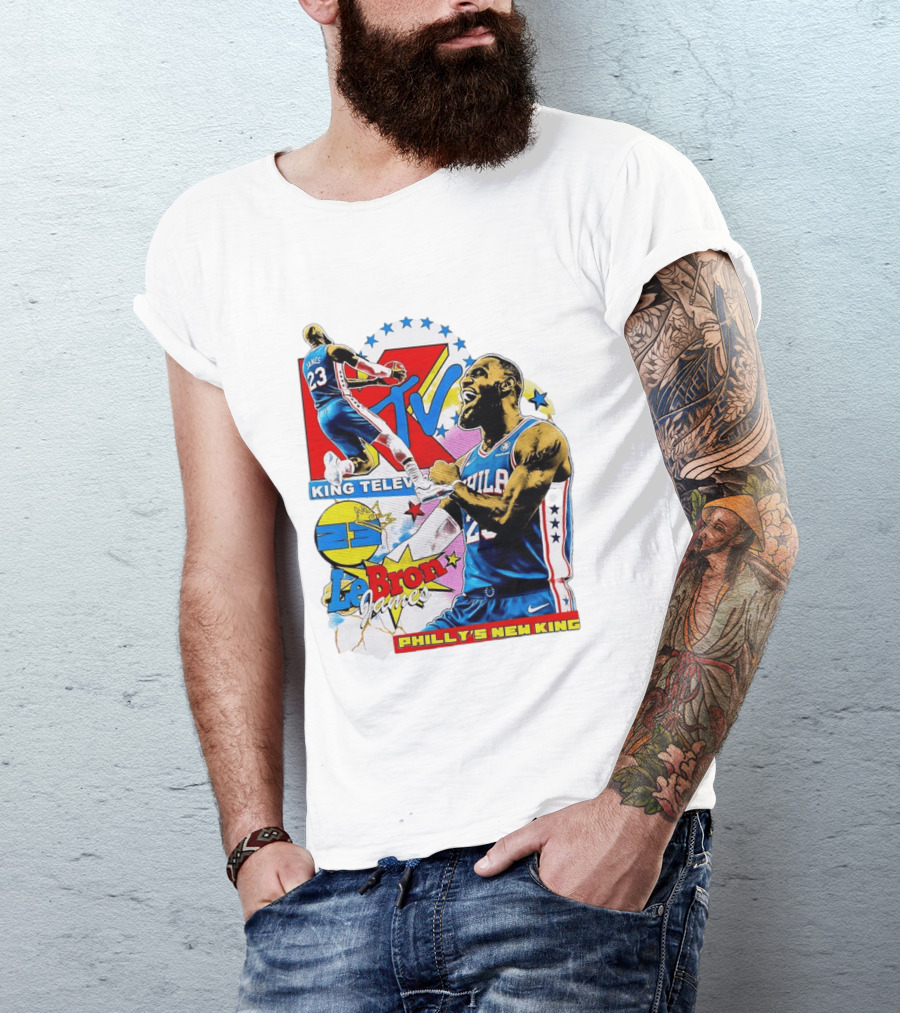 LeBron James MTV King Television Philly's New King Philadelphia 76ers T-Shirt