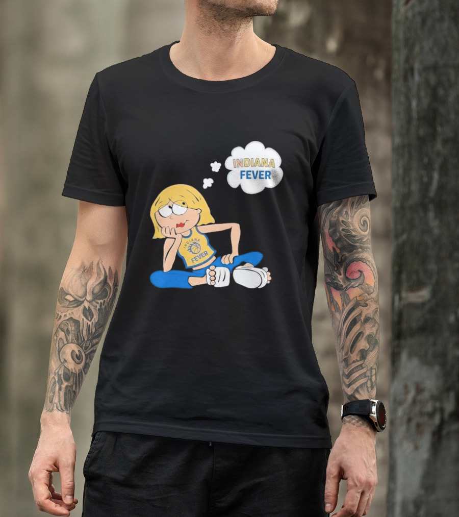 WNBA Indiana Fever Blonde Girl Cartoon Thought Bubble T-Shirt