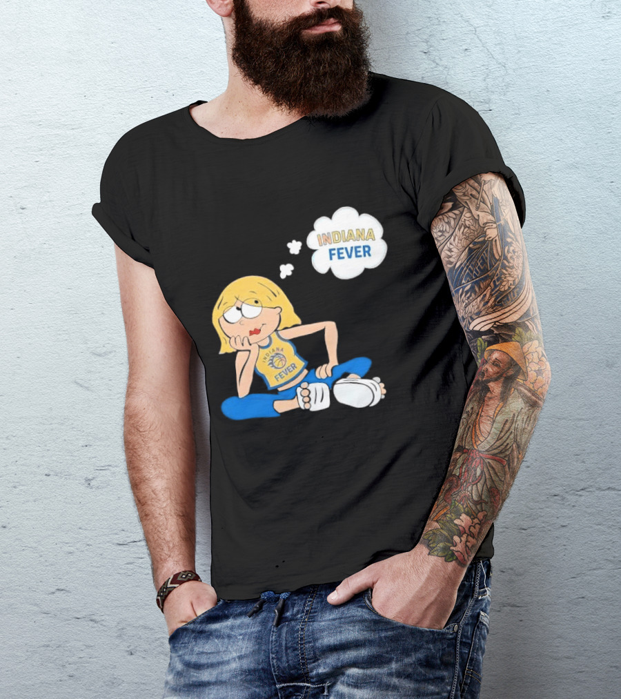WNBA Indiana Fever Blonde Girl Cartoon Thought Bubble T-Shirt
