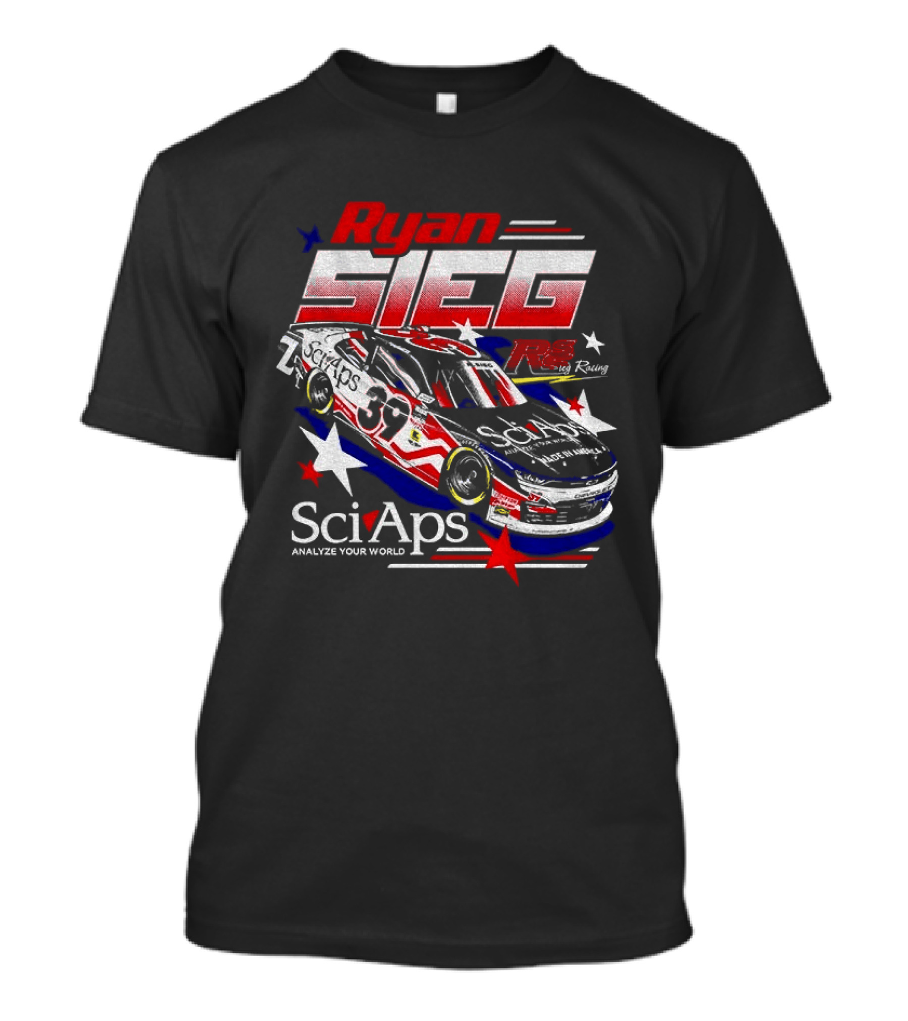 Ryan Sieg NASCAR SciAps Chevrolet Camaro 39 Racing Car T-Shirt