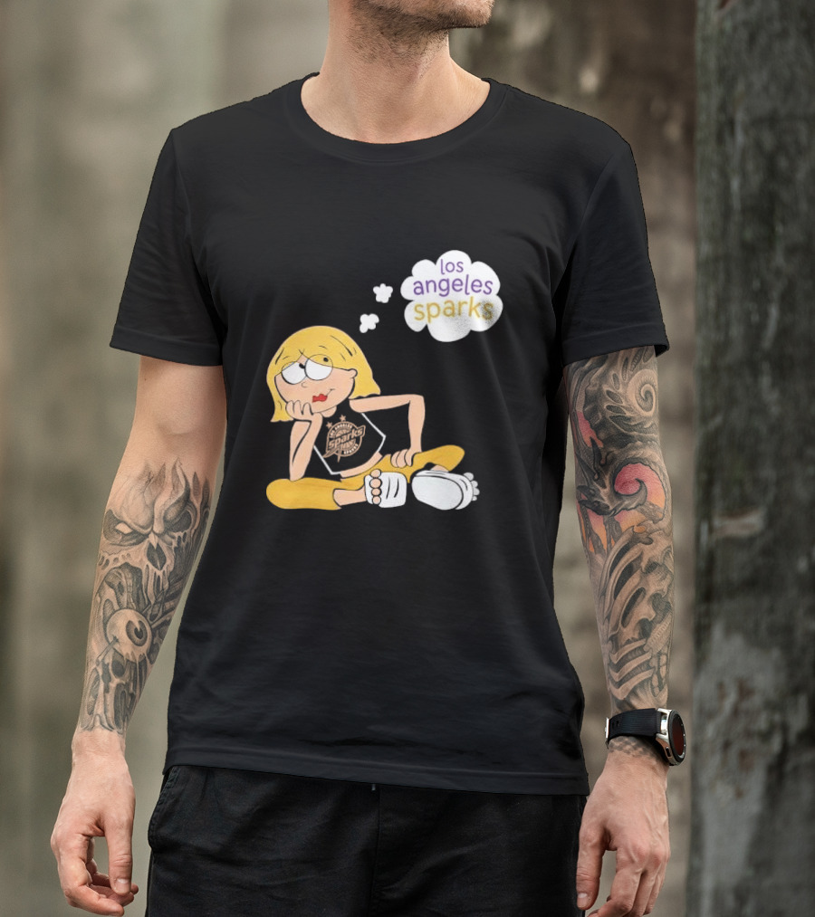 Los Angeles Sparks WNBA Blonde Girl With Astronaut Thought Bubble T-Shirt