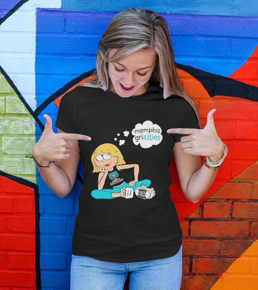 Memphis Grizzlies NBA Cartoon Blonde Girl Daydreaming Thought Bubble T-Shirt