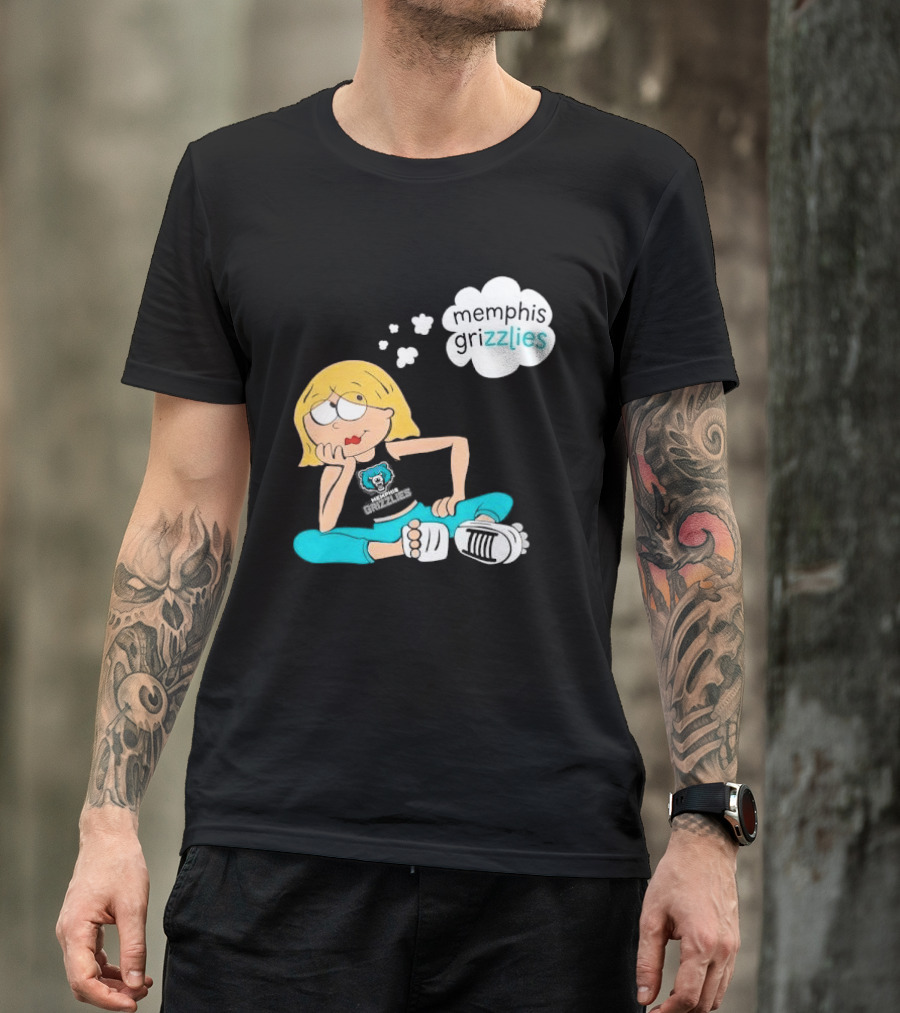 Memphis Grizzlies NBA Cartoon Blonde Girl Daydreaming Thought Bubble T-Shirt