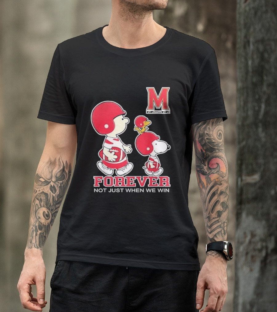 Charlie Brown And Snoopy Forever Loyalty Maryland Terrapins Fan T-Shirt
