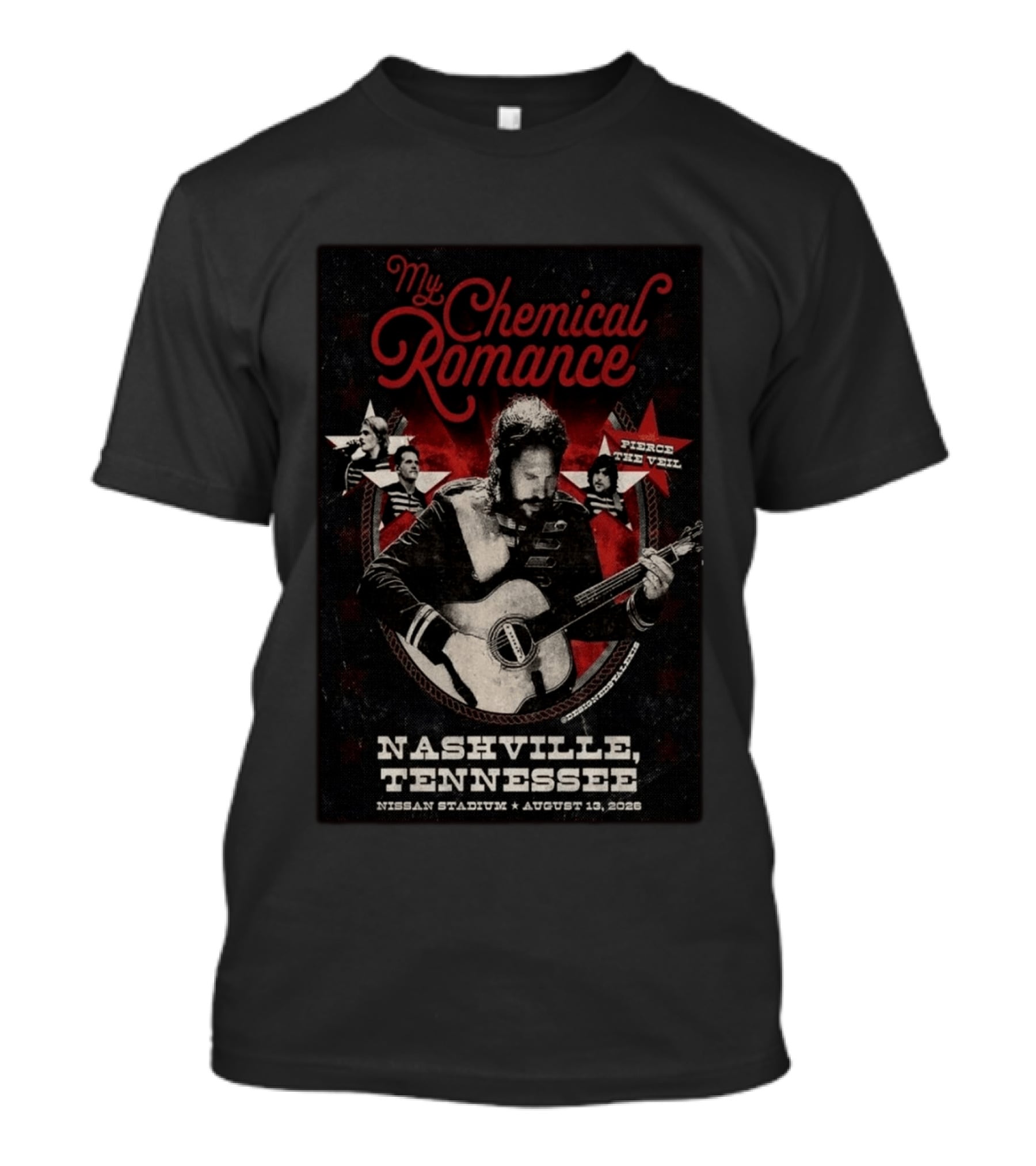 My Chemical Romance Nashville Tennessee Pierce The Veil Nissan Stadium August 10 2026 T-Shirt