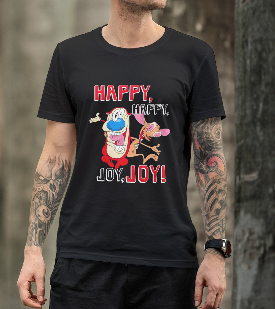 Happy Happy Joy Joy Ren Stimpy Characters T-Shirt