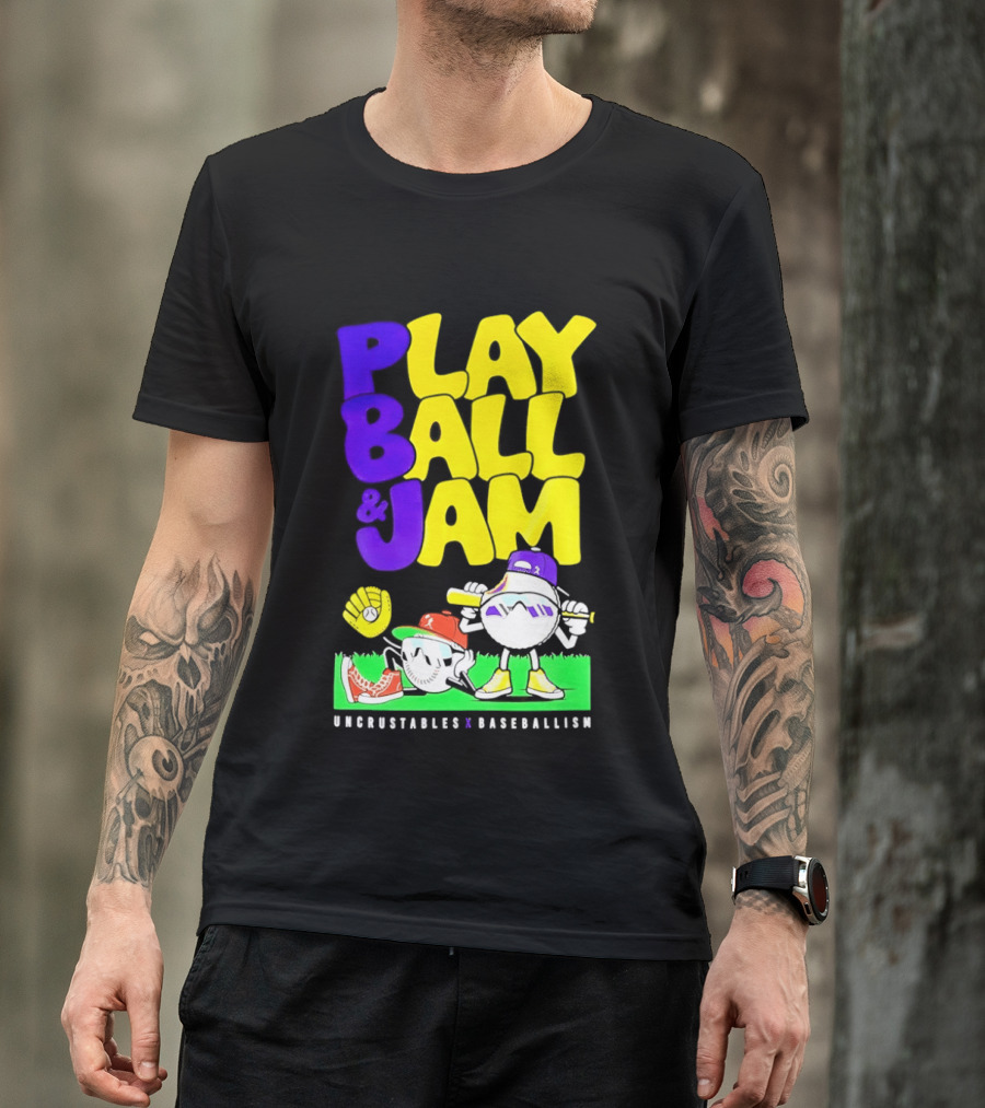 Play Ball Jam Uncrustables Baseball Fun T-Shirt