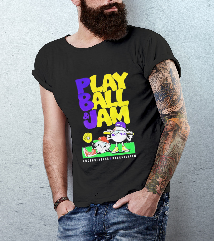 Play Ball Jam Uncrustables Baseball Fun T-Shirt