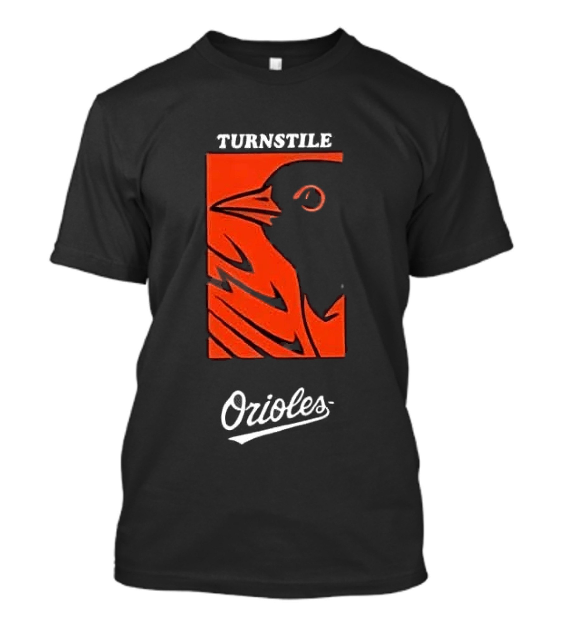 Turnstile Orioles Collaboration Bird Graphic Baltimore Team Merchandise T-Shirt