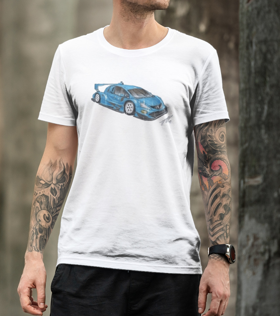Grentperez Fig Blue Race Car T-Shirt