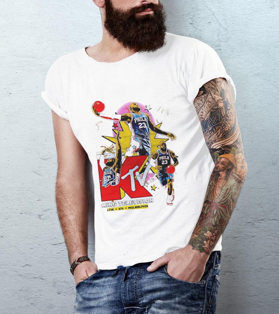 King Television Philadelphia 23 Philadelphia 76ers NBA KTV MTV Live T-Shirt