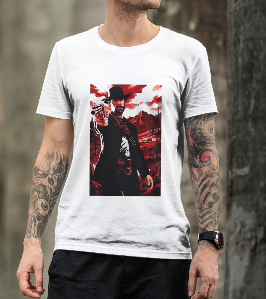 Red Dead Redemption 2 Cowboy Illustration Best Game Ever Made T-Shirt