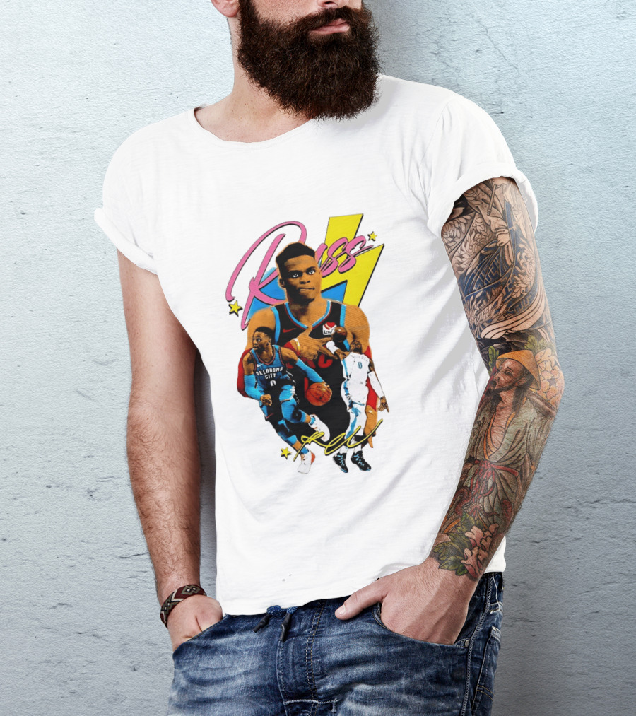 Russell Westbrook Oklahoma City Thunder NBA Russ Basketball Player Iconic Moments T-Shirt