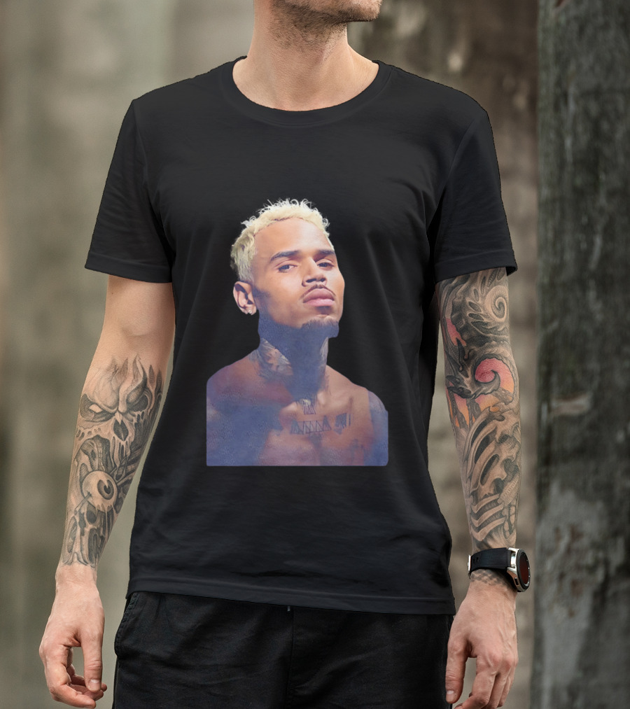 Chris Brown Blond Hair Tattoo T-Shirt