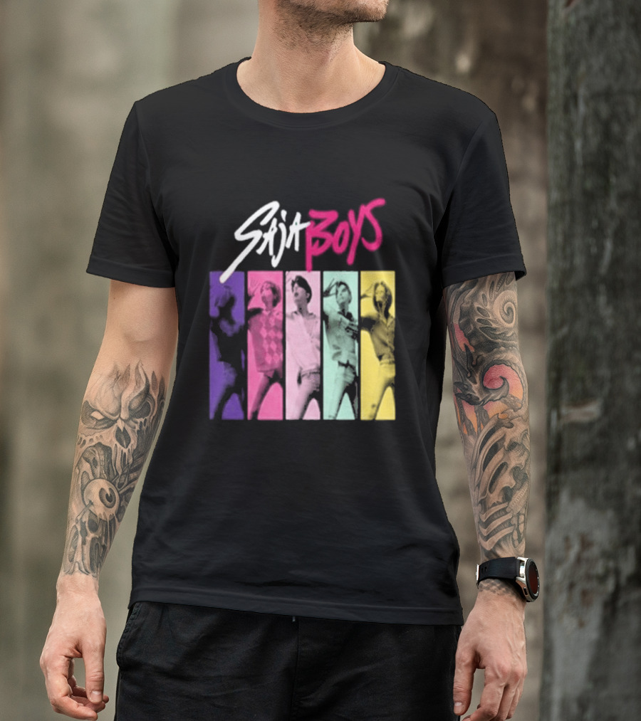 Saja Boys Kpop Demon Hunters World Tour Colorful T-Shirt