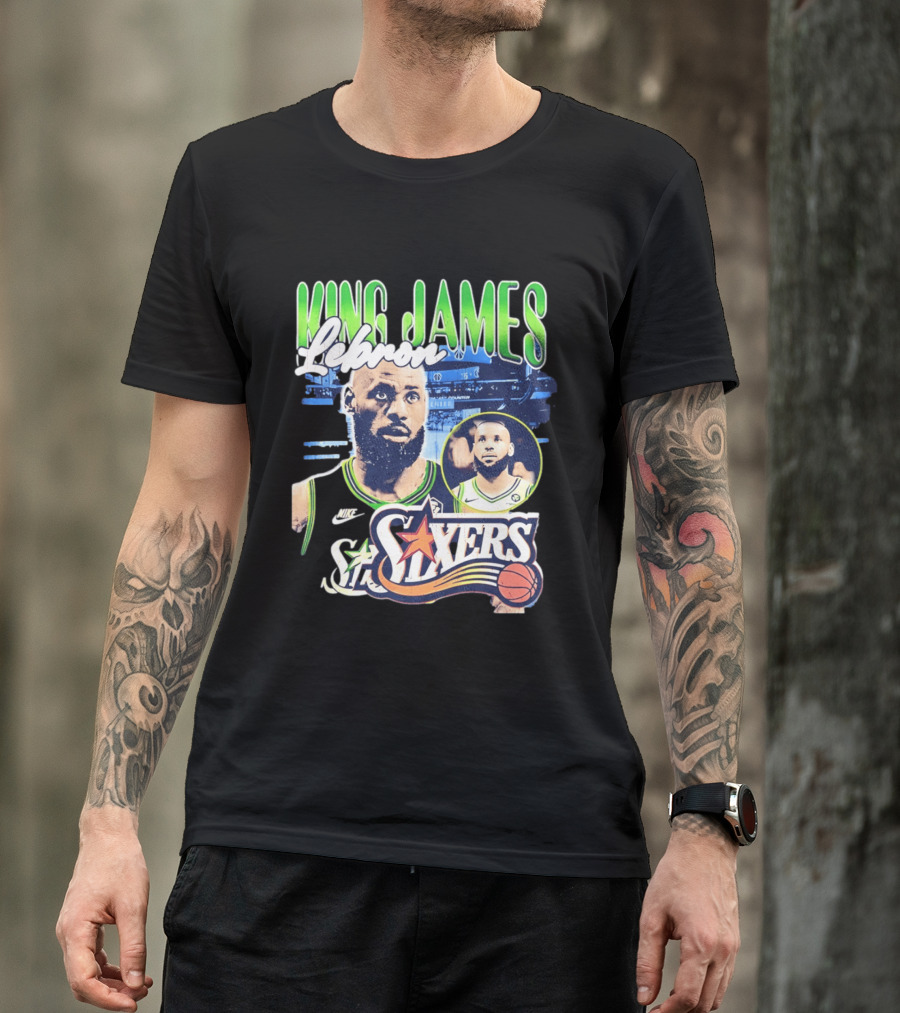 LeBron King James Sixers Philadelphia 76ers NBA Basketball Nike T-Shirt