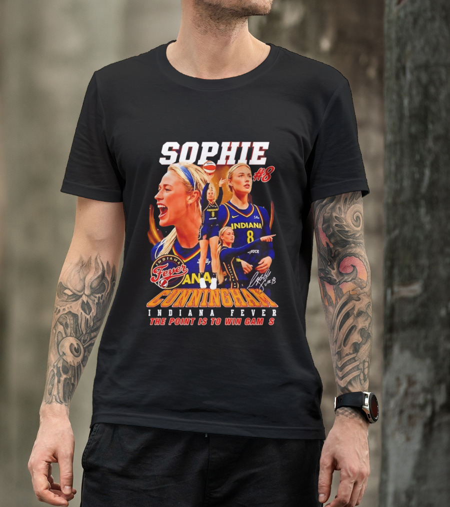 Sophie Cunningham Indiana Fever #8 The Point Is To Win Games 2026 T-Shirt