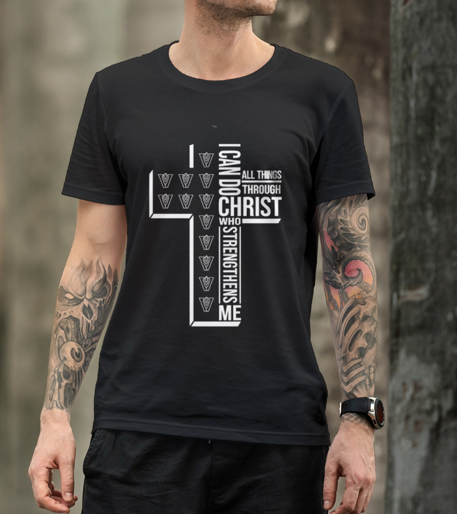 Villanova Wildcats I Can Do All Things Through Christ Who Strengthens Me T-Shirt