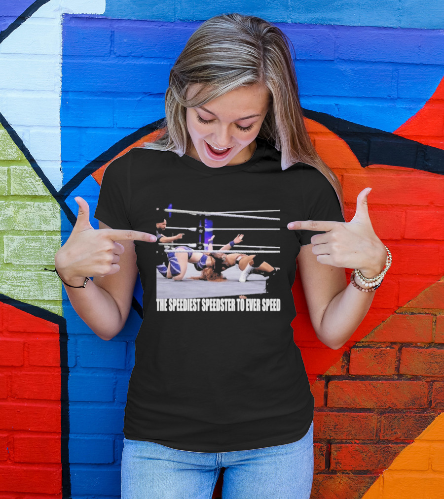 Wrensday Evolved The Speediest Speedster Wrestling Action Sequence T-Shirt