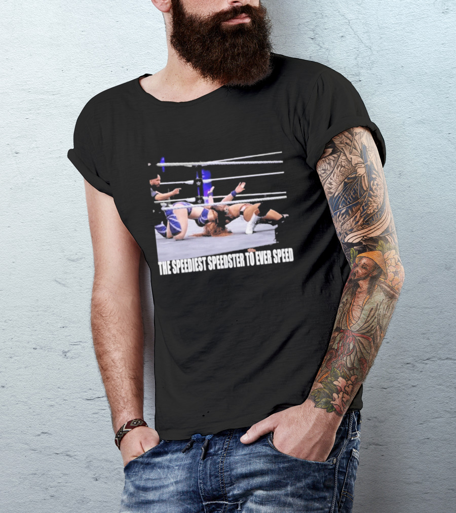 Wrensday Evolved The Speediest Speedster Wrestling Action Sequence T-Shirt