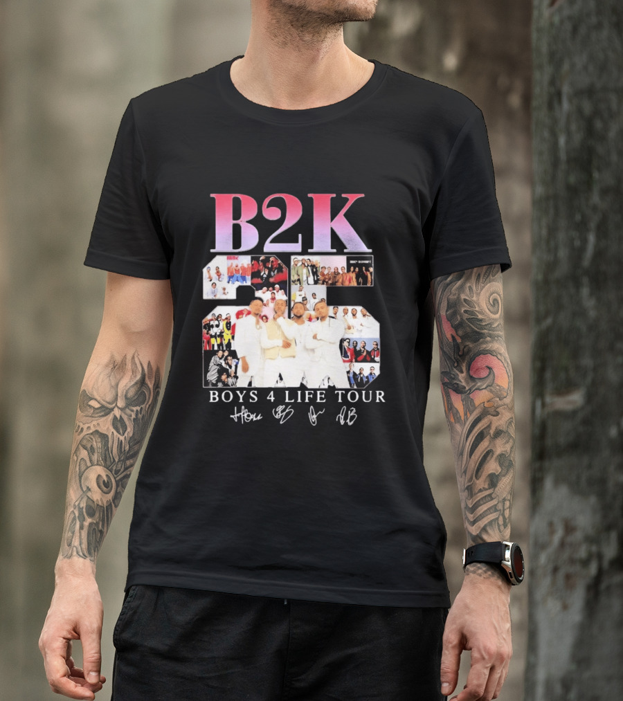 B2K 25th Anniversary Boys 4 Life Tour Signatures R&B Band T-Shirt