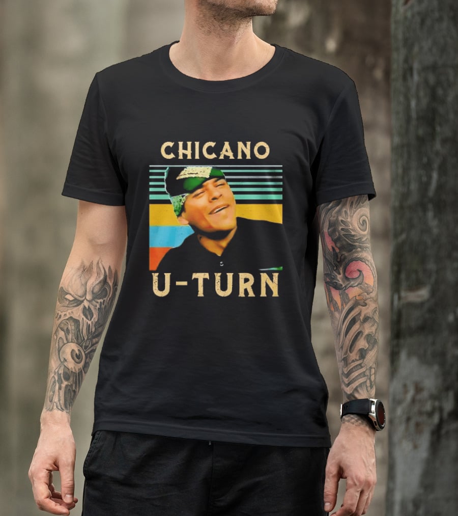 Chicano U Turn Sunset Stripes Smiling Man Bandana T-Shirt