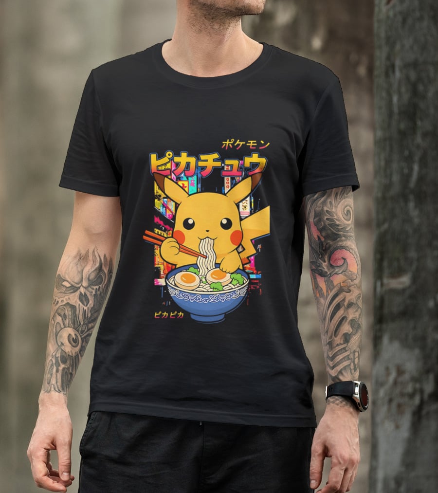 Pika Ramen Pikachu Pokémon Noodles Japan T-Shirt