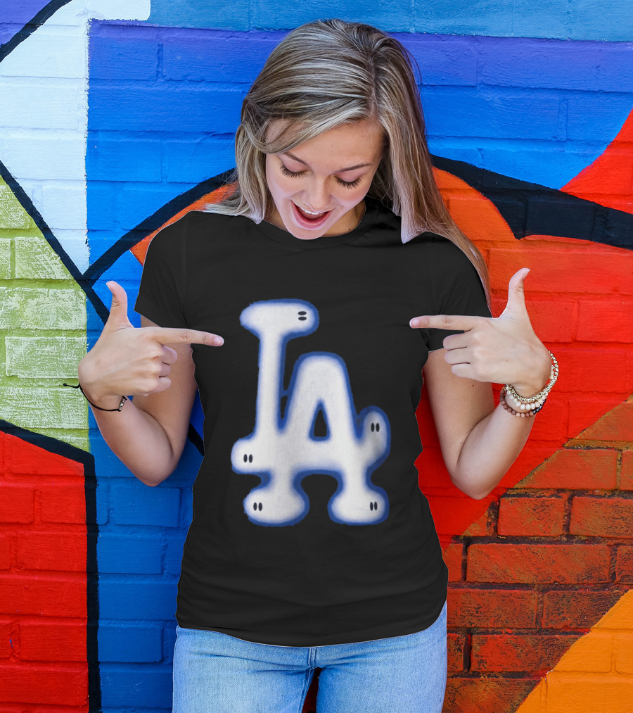 LA Dodgers Blue Ghost Airbrush T-Shirt