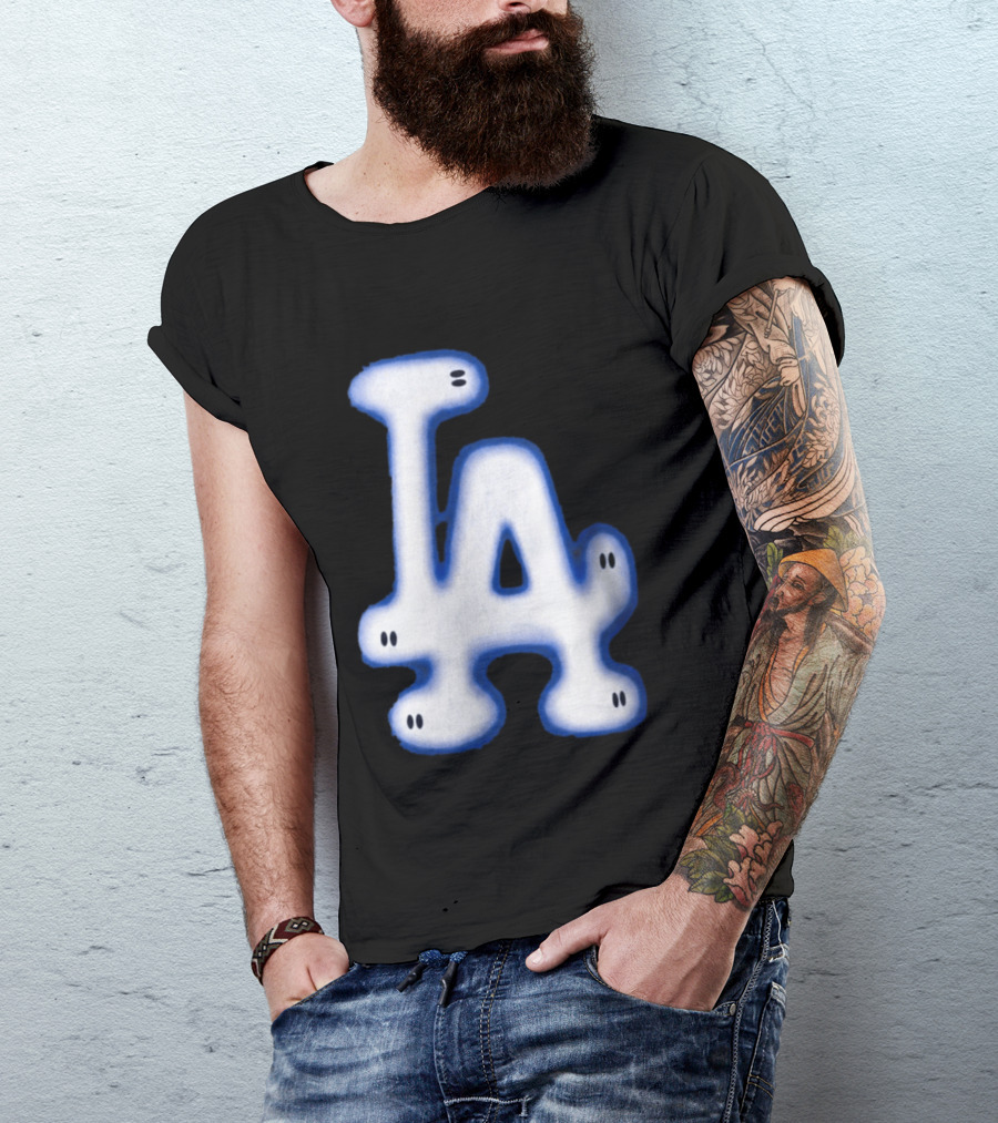 LA Dodgers Blue Ghost Airbrush T-Shirt