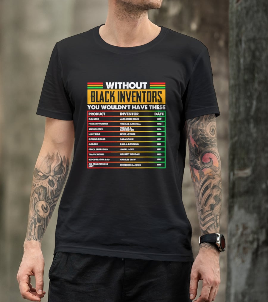 Without Black Inventors You Wouldn't Have Elevators Fire Extinguishers Stethoscopes And More T-Shirt