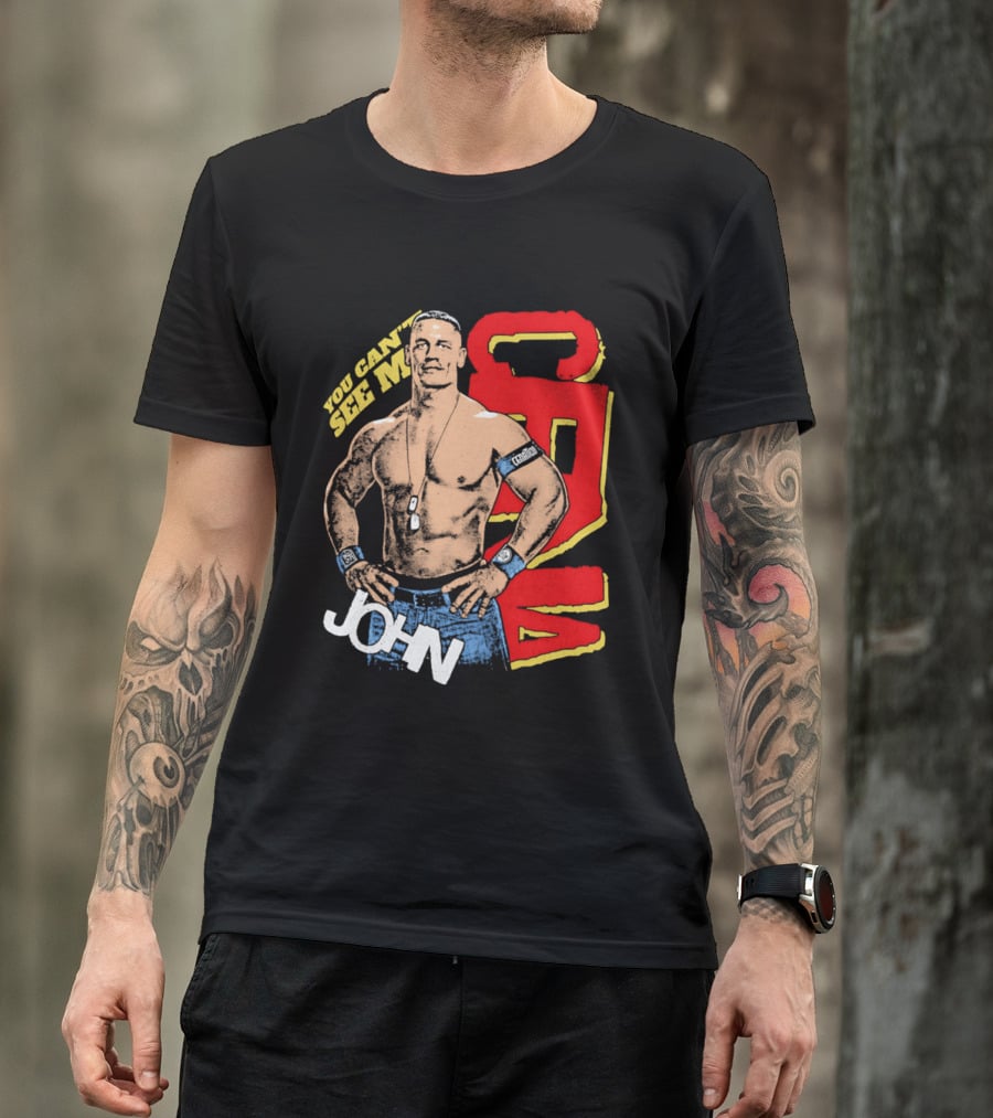 You Can't See Me John Cena Retro Style WWE Fan Favorite T-Shirt