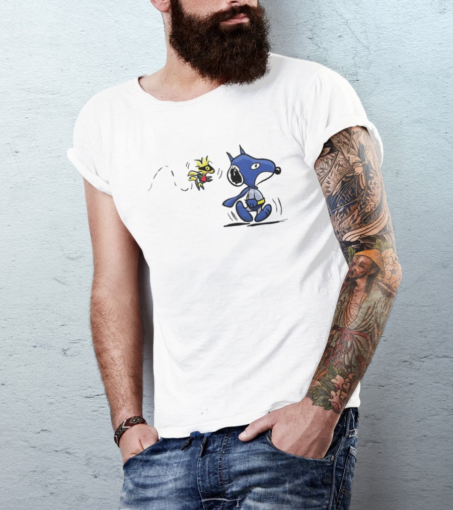 Batman Snoopy And Robin Woodstock DC Peanuts T-Shirt