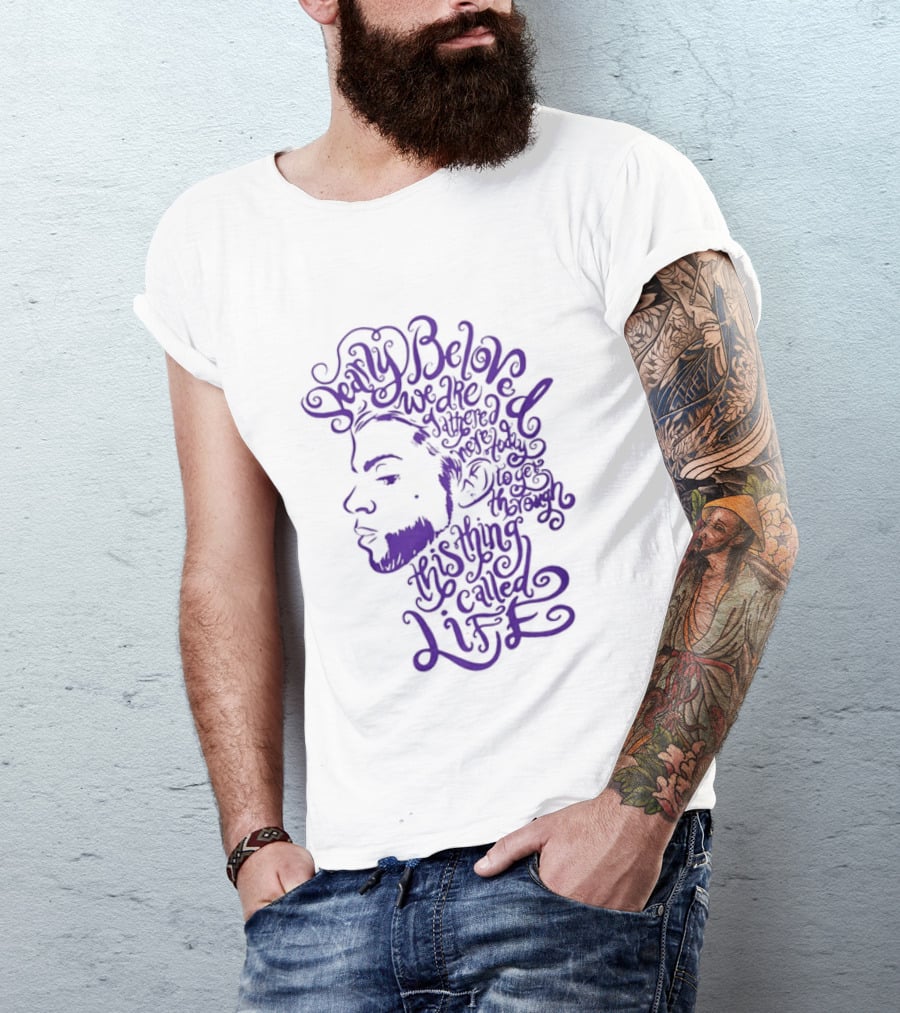Dearly Beloved We Are Gathered Here Today To Get Through This Thing Called Life Purple T-Shirt
