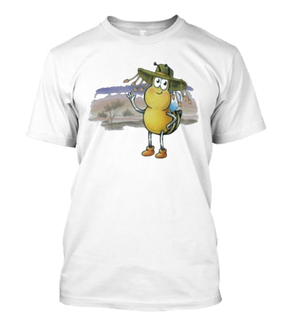 Drgluon Waving In The Outback With Bug Character In Sun Hat T-Shirt