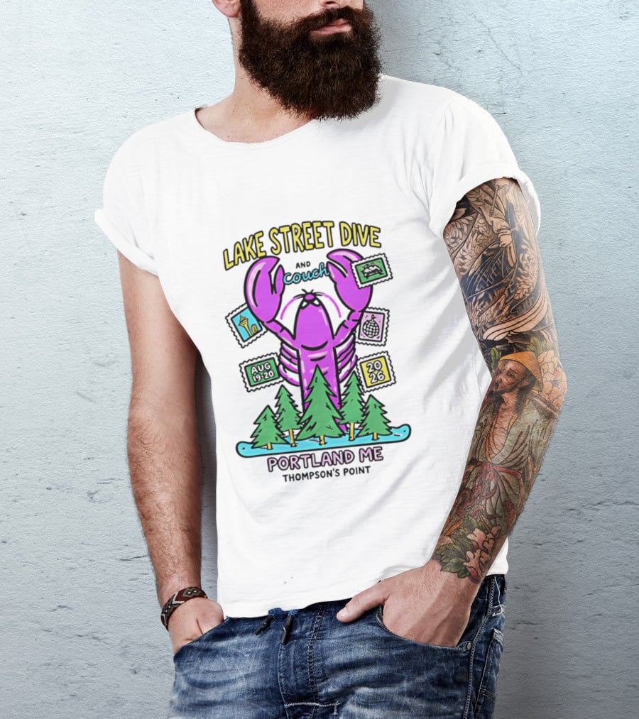 Lake Street Dive Couch Lobster Portland ME Thompson's Point August 19 20 2023 T-Shirt