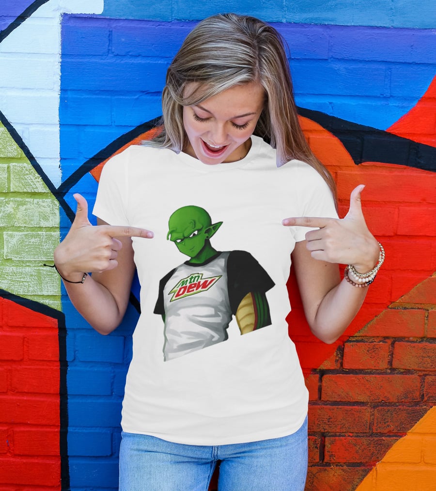 Piccolo Dragon Ball Z Character In Mtn Dew T-Shirt