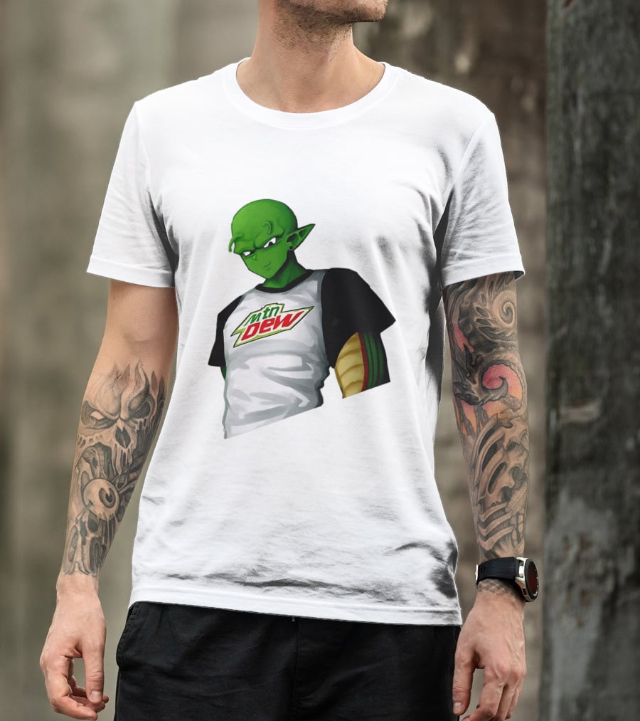 Piccolo Dragon Ball Z Character In Mtn Dew T-Shirt