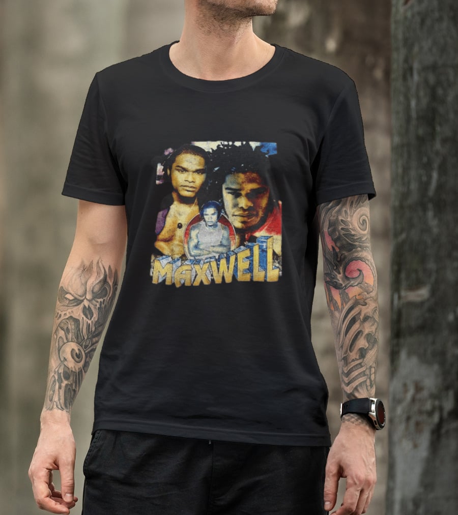 Maxwell 1990s Music Legend Collage T-Shirt