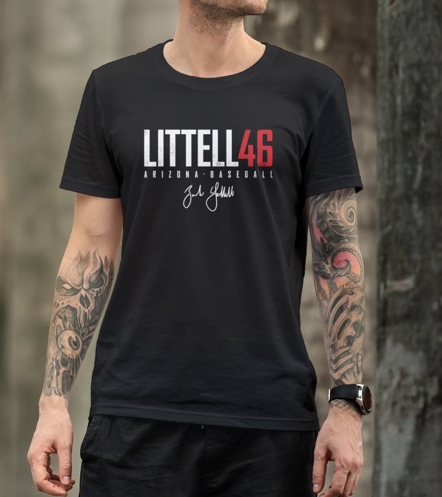 Arizona Baseball Littell 46 Zack Distressed T-Shirt