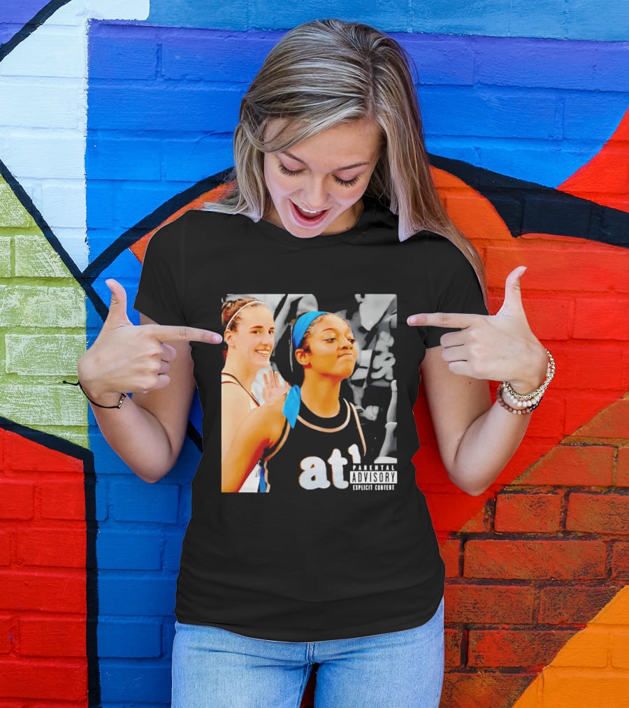 Caitlin Clark Angel Reese Memorable Moment Parental Advisory Explicit Content T-Shirt