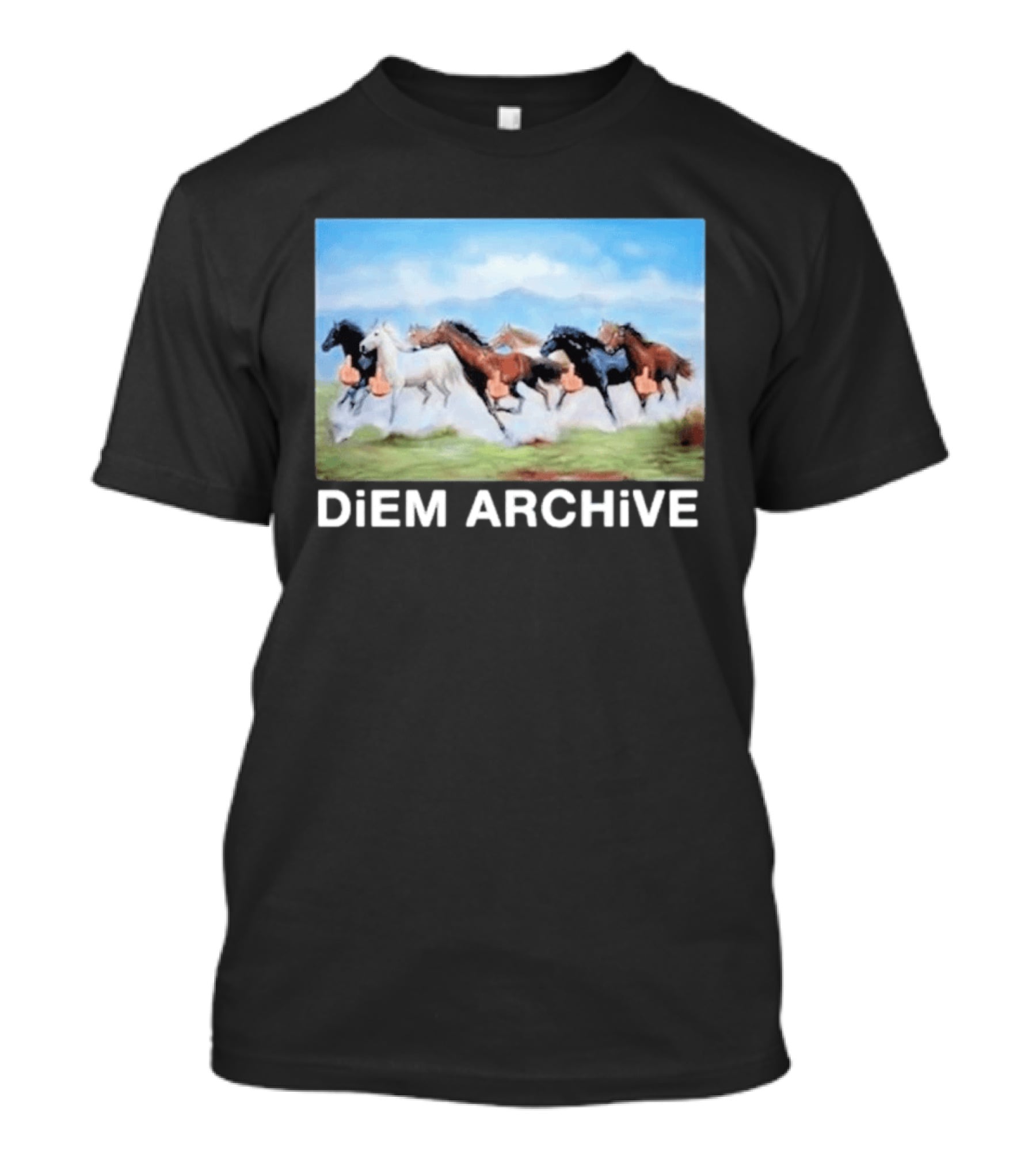 Diem Archive Running Horses Iconic Bet On A Horse T-Shirt